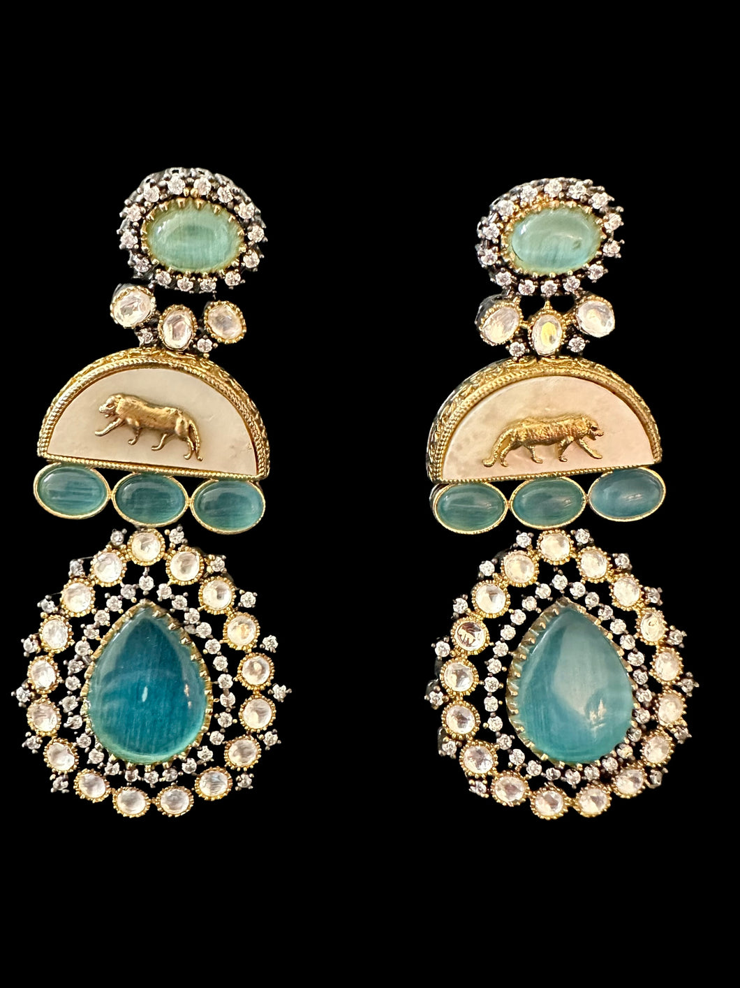 Sabyasachi inspired turquoise earrings