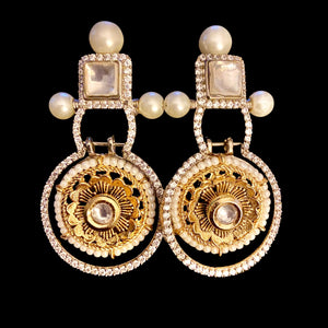 Pearl diamente earrings