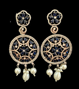 Sapphire diamente earrings
