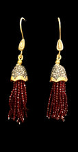 Load image into Gallery viewer, Maroon crystal beads mala
