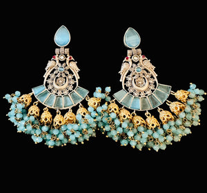 Turquoise oxidized earrings