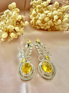 Yellow topaz earrings