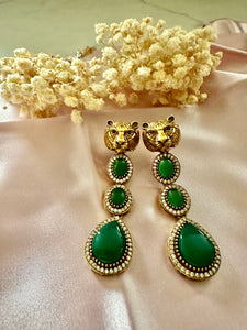 Green Sabyasachi inspired earrings