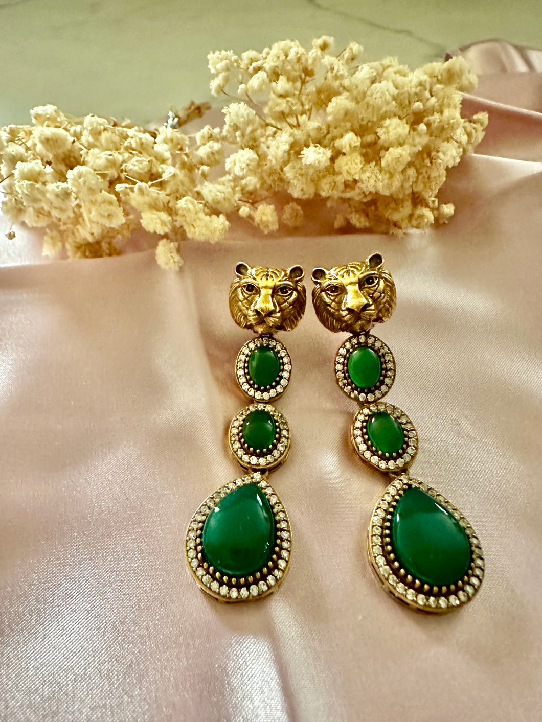 Green Sabyasachi inspired earrings