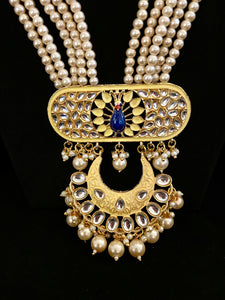Pearl kundan necklace set