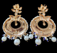 Load image into Gallery viewer, Navy blue meenakari earrings
