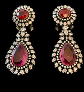 Ruby Victorian earrings