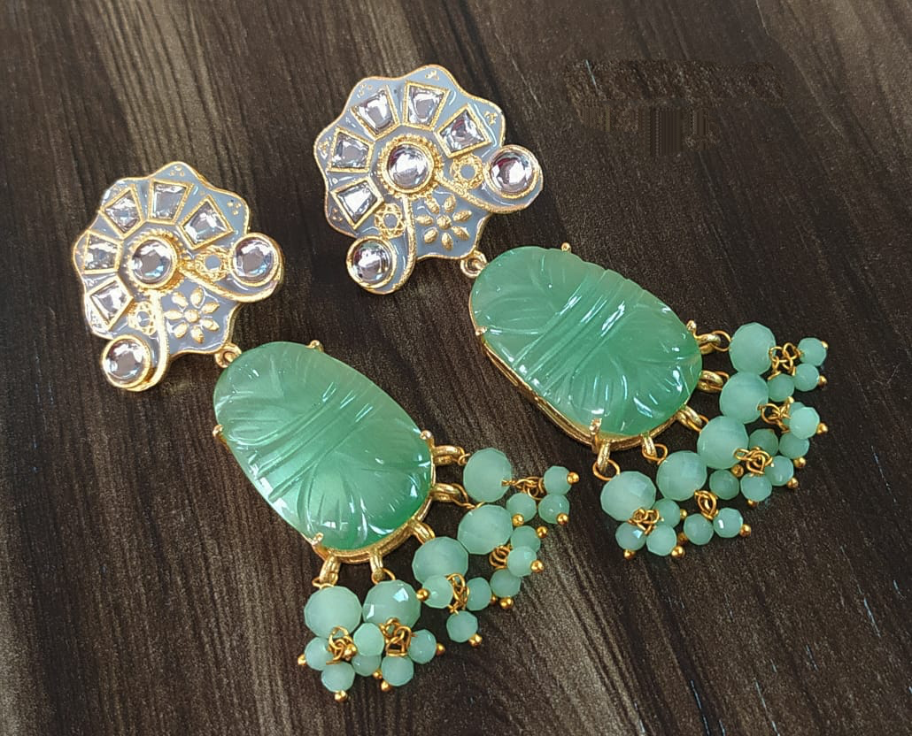 Mint green earrings