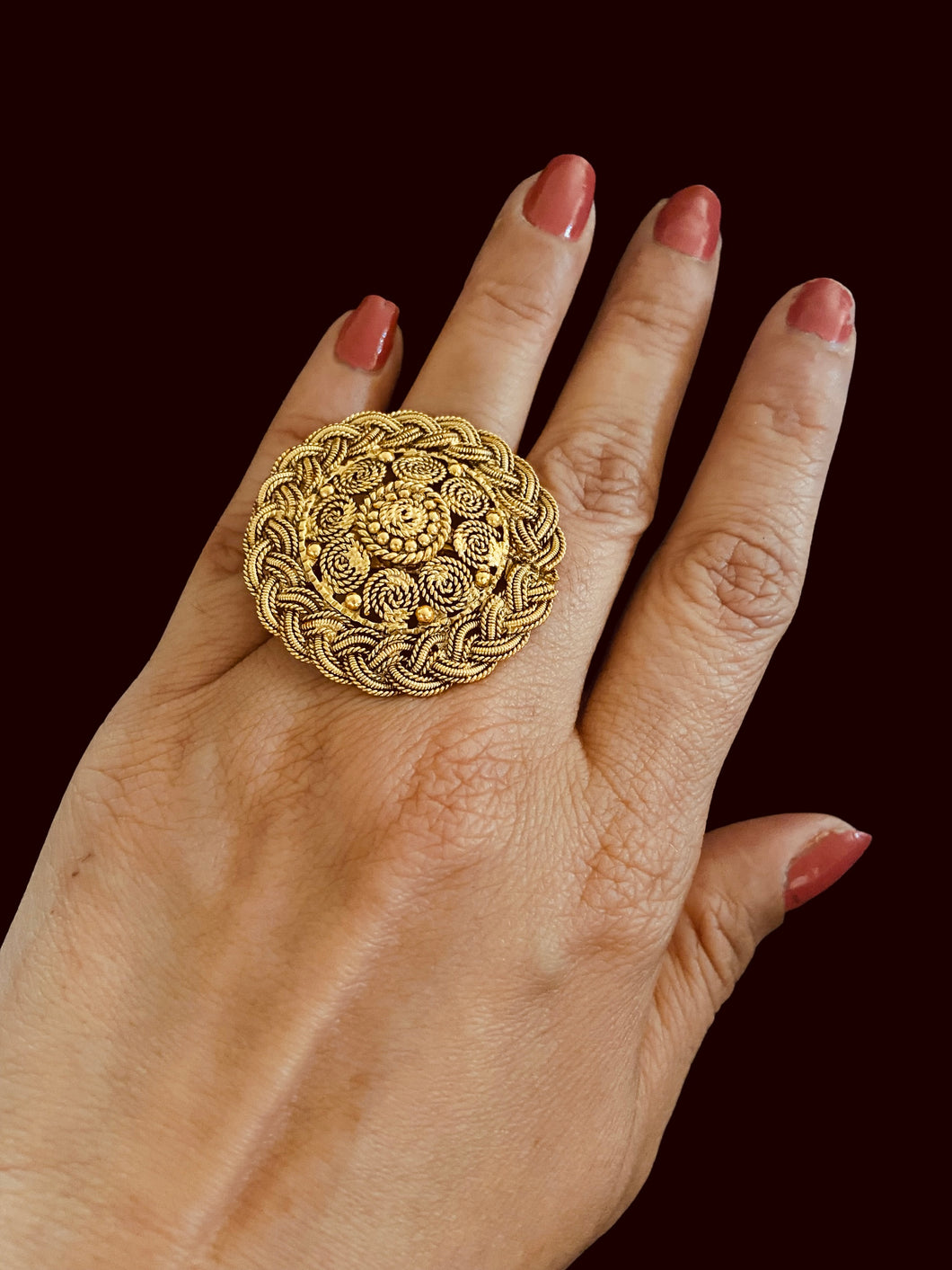 Gold polish ring