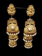 Load image into Gallery viewer, Goddess 3-tiered jhumkaas
