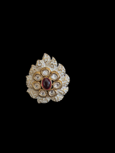 Load image into Gallery viewer, Ruby stone kundan ring
