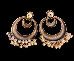 Fuchsia meenakari earrings