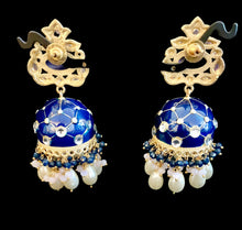 Load image into Gallery viewer, Navy blue jhumkaas
