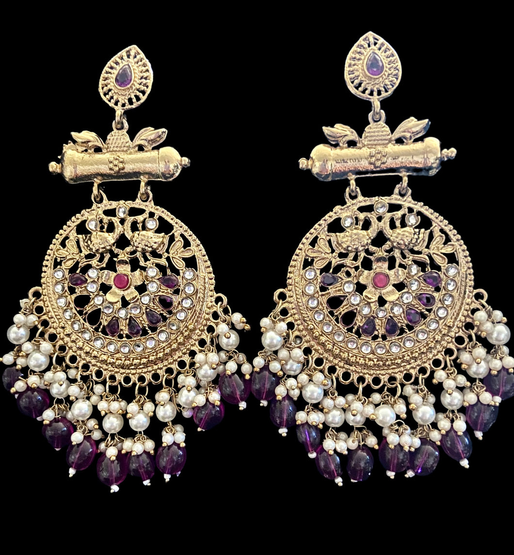 Purple lightwt earrings