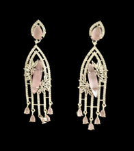 Load image into Gallery viewer, Pink diamente earrings
