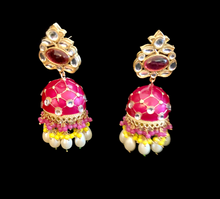 Load image into Gallery viewer, Hot pink jhumkaas
