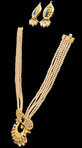 Pearl kundan necklace set